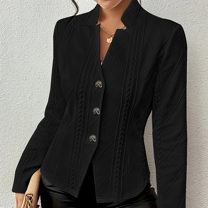 Elegante Structuur Blazer – Wit
