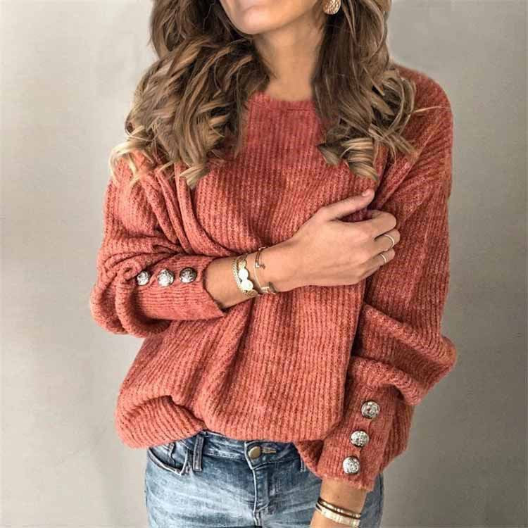 Knit Sweater – Losvallende Trui van Zachte Katoenmix