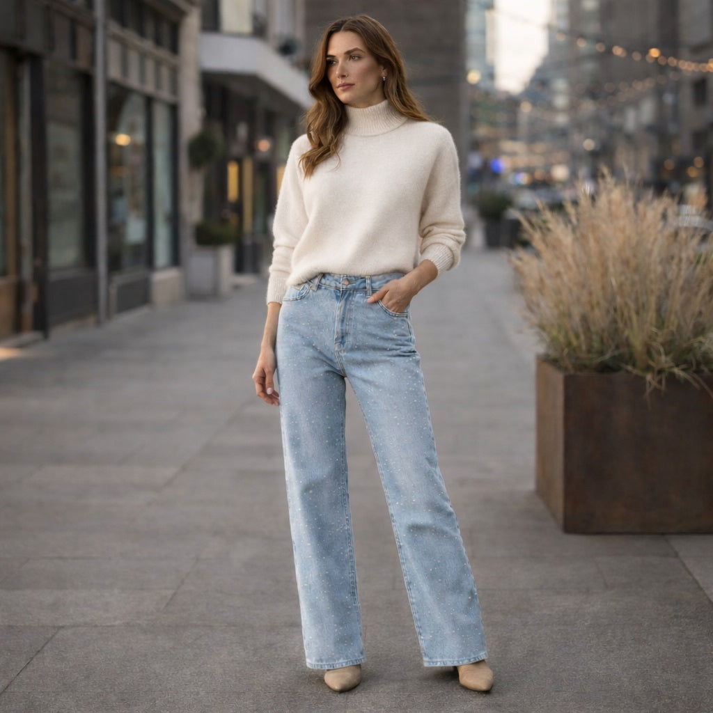 Glow Denim | High-Waist Dames Jeans