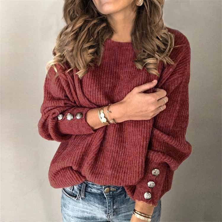 Knit Sweater – Losvallende Trui van Zachte Katoenmix