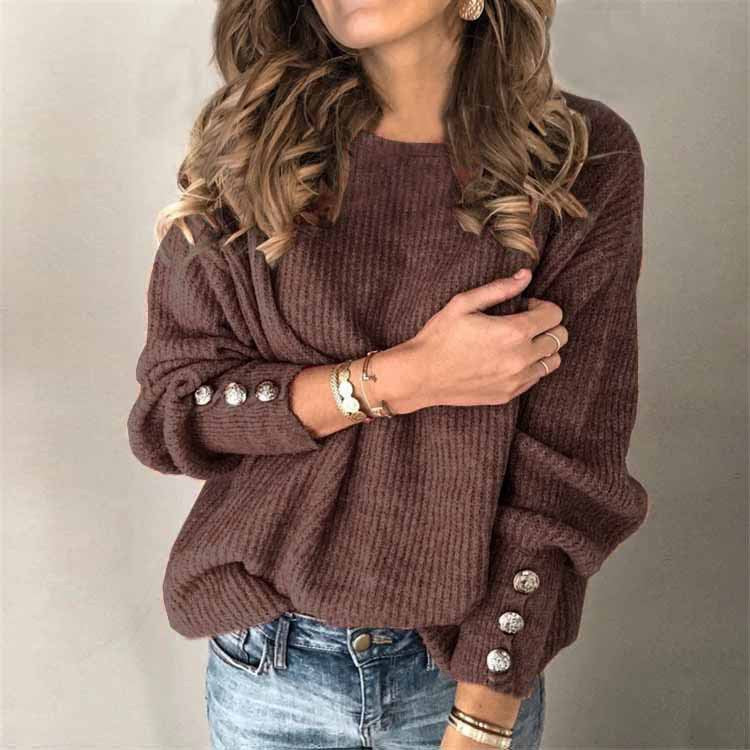 Knit Sweater – Losvallende Trui van Zachte Katoenmix