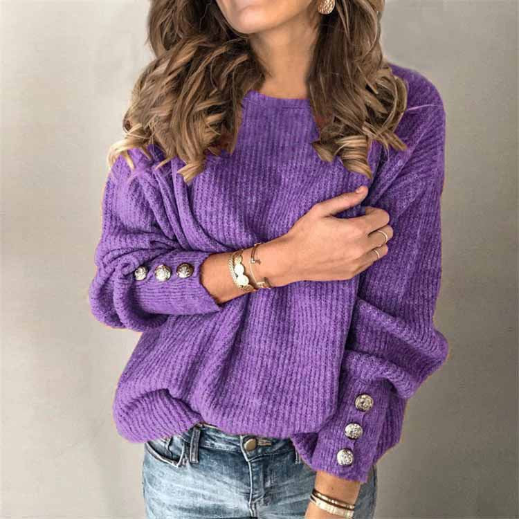 Knit Sweater – Losvallende Trui van Zachte Katoenmix