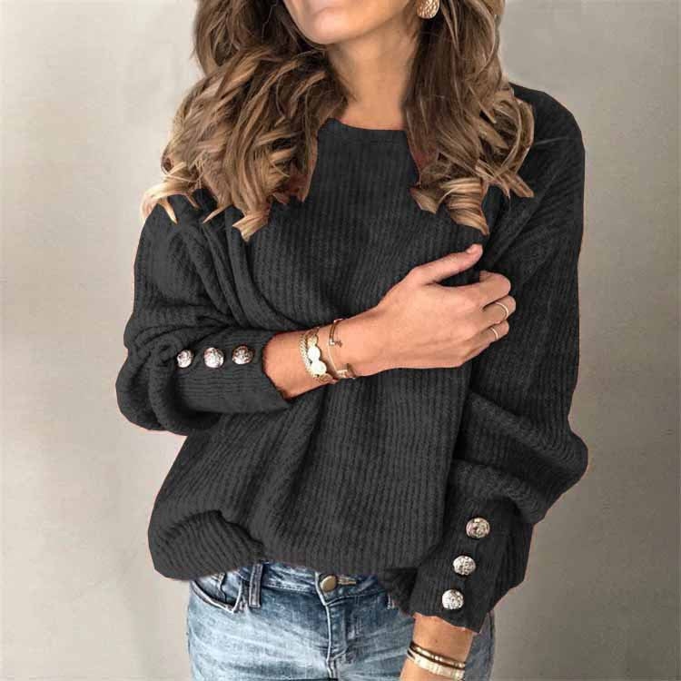 Knit Sweater – Losvallende Trui van Zachte Katoenmix