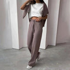 Lounge Set – 100% Premium Katoen Hoodie & Wide-Leg Broek