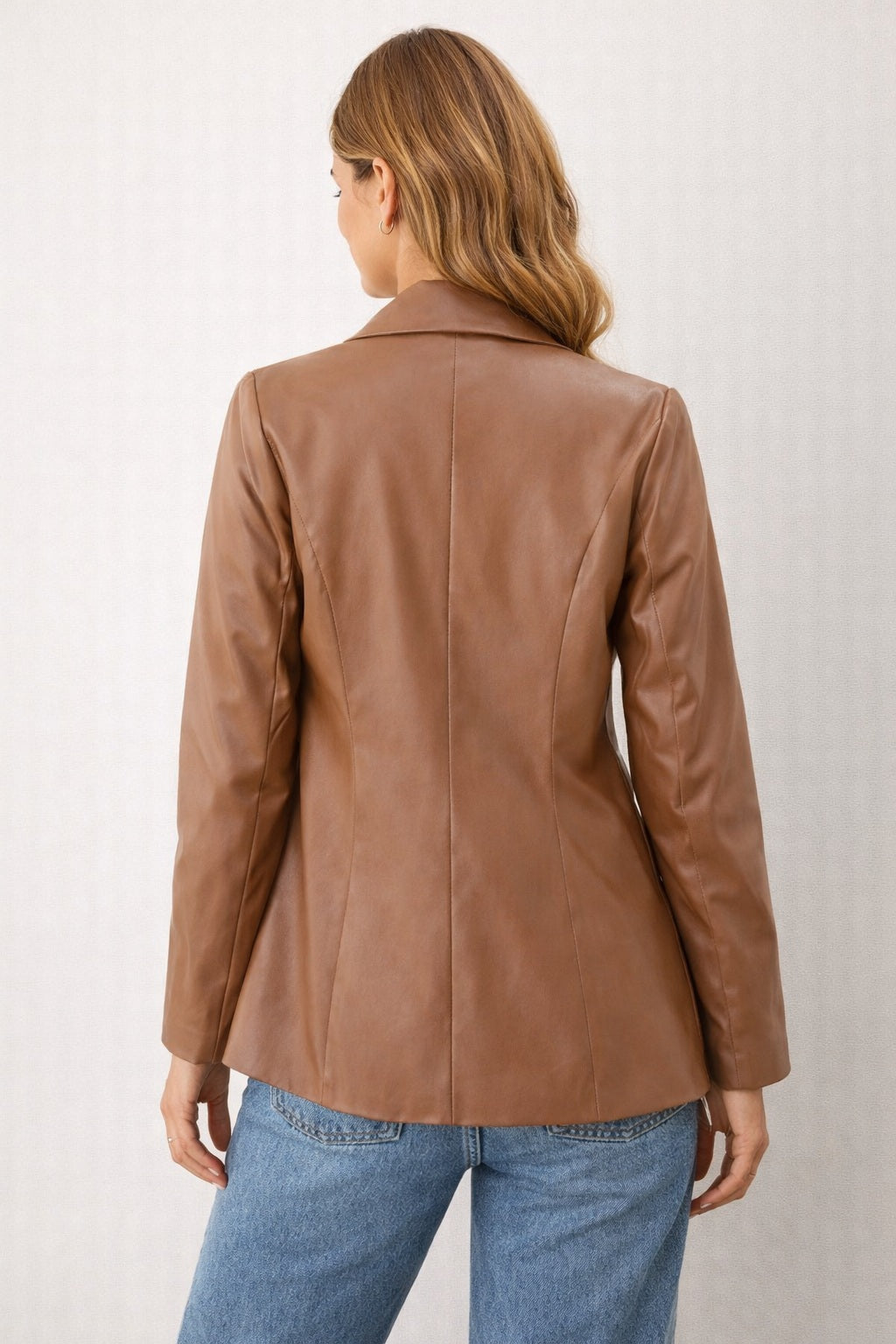 Leather Look Blazer