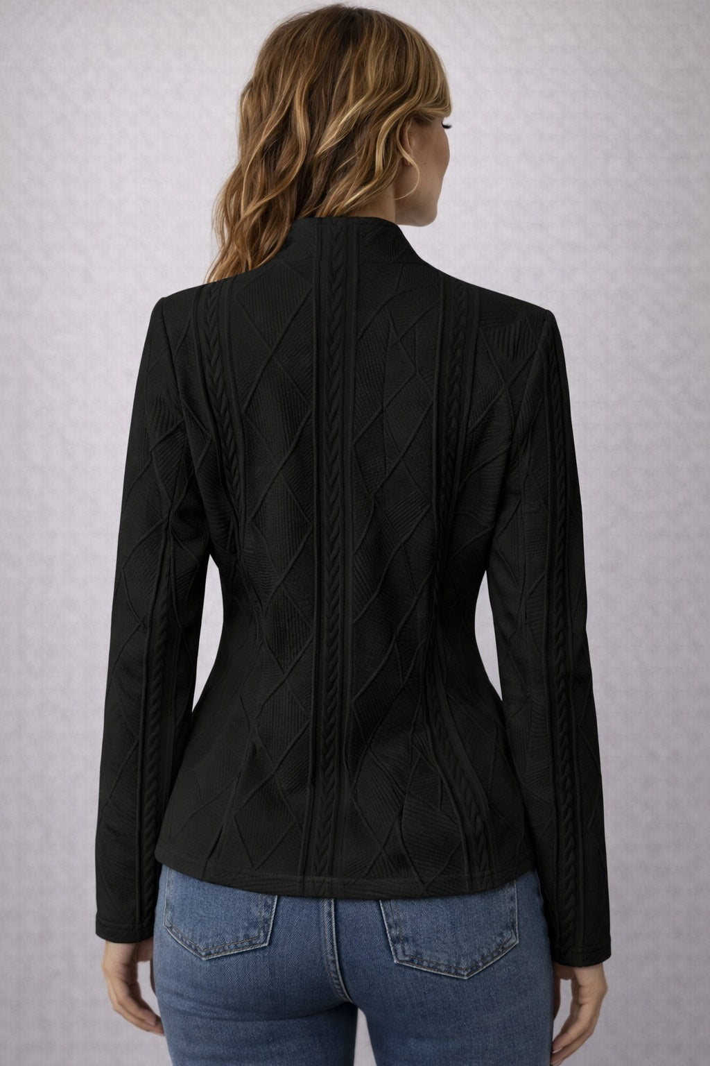 Elegante Structuur Blazer – Wit