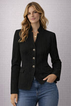 Elegante Structuur Blazer – Wit